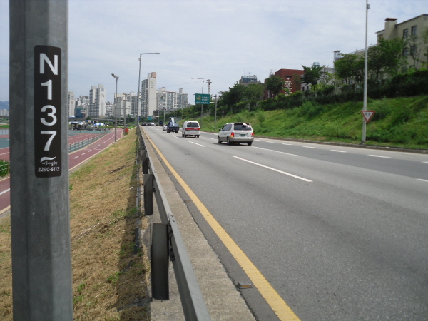 동부간선도로(상계방향) 군자교 지난 720M 사진