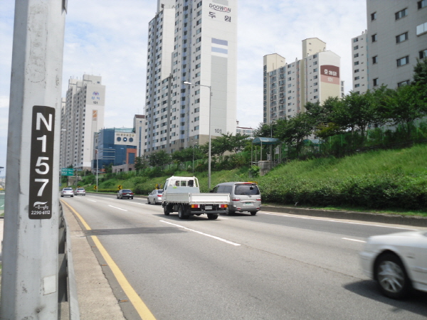 동부간선도로(상계방향) 장평교 지난 70M 사진