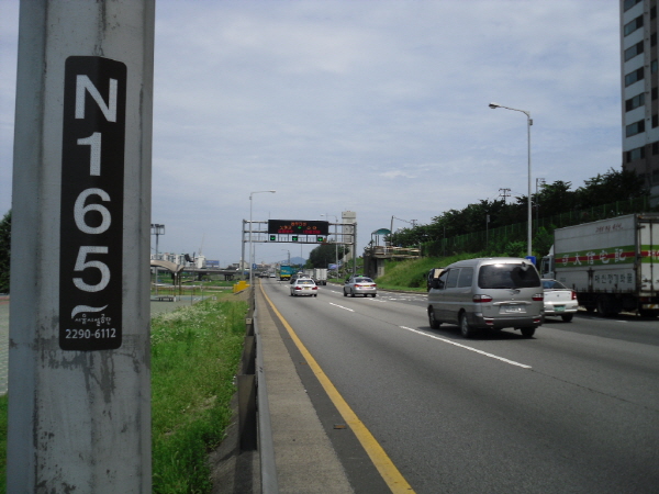 동부간선도로(상계방향) 장평교 지난 390M 사진