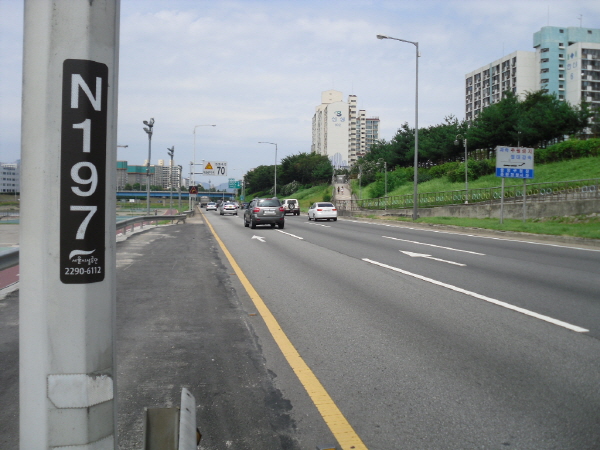 동부간선도로(상계방향) 장안교 지난 655M 사진