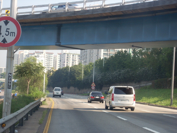 동부간선도로(상계방향) 월릉교 지난 445M 사진