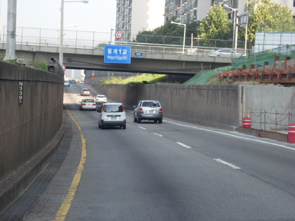 동부간선도로(상계방향) 한천교 지난 1,075M 사진