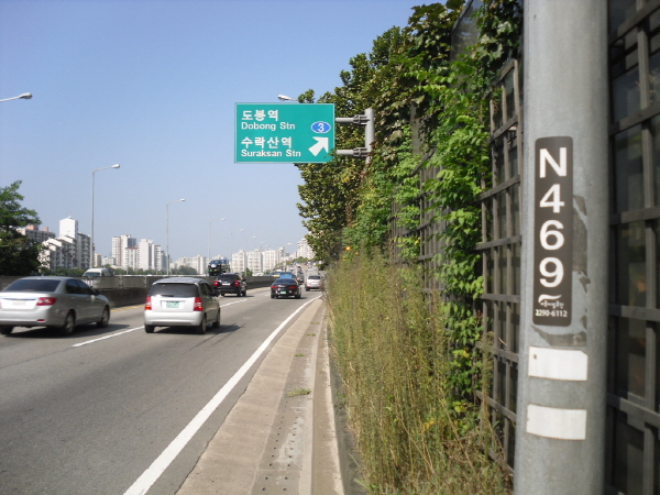 동부간선도로(상계방향)상계지하종점 지난 1,350M 사진