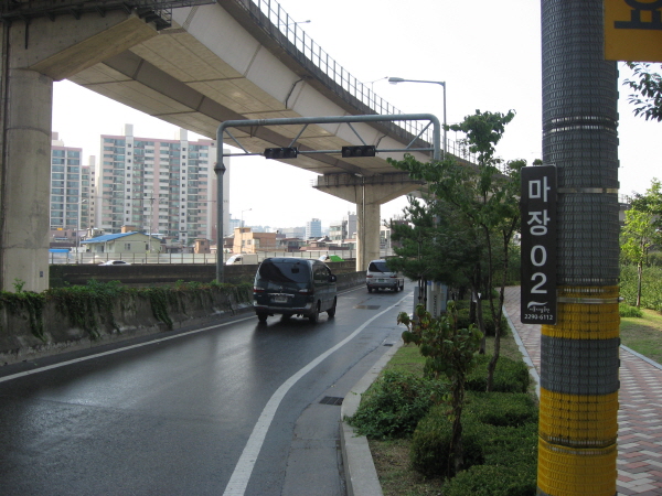 내부순환로(성산방향) 마장진입램프 시점 사진