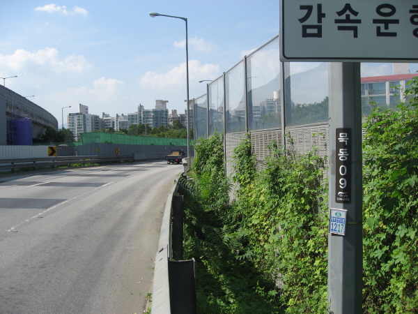 북부간선도로(하월곡방향) 묵동진출램프 시점 지난 400M 사진