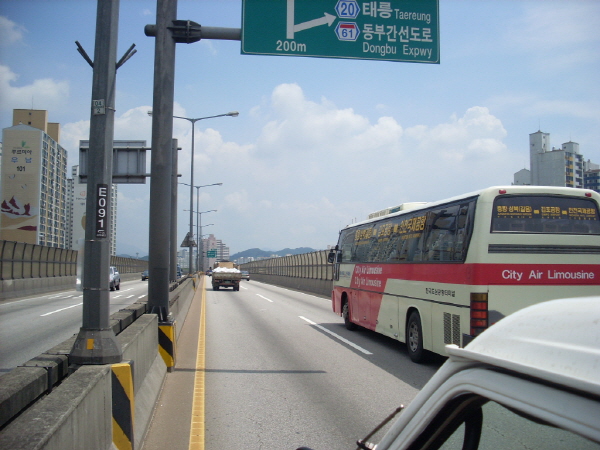 북부간선도로(신내방향) 하월곡램프 지난 1920M 사진