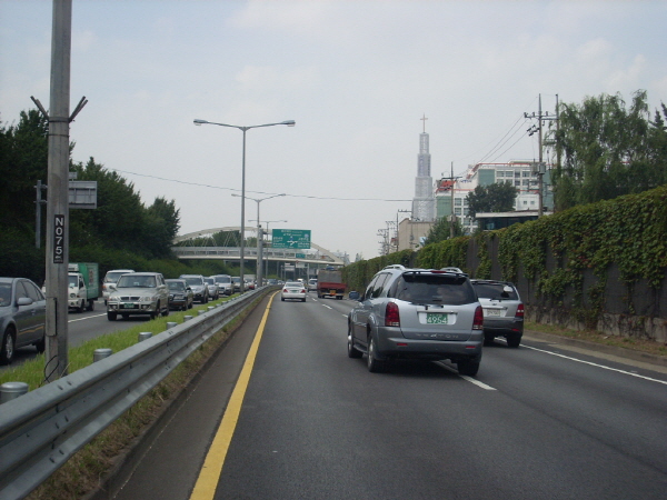 서부간선도로(성산방향) 철산교 지난 170M 사진