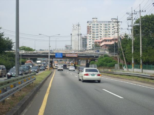 서부간선도로(성산방향) 광명교 지난 640M 사진