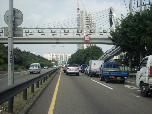 서부간선도로(성산방향) 오금지하차도 지난 510M 사진