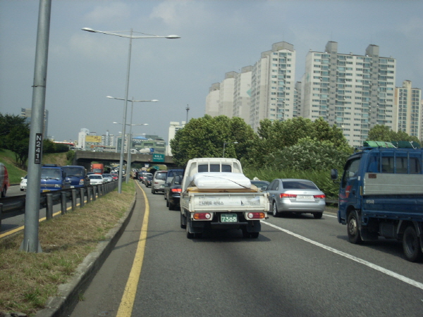 서부간선도로(성산방향) 오목지하차도 지난 830M 사진