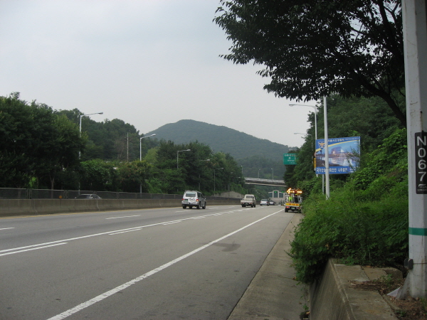 언주로(포이방향) 내곡교 종점 지난 385M 사진