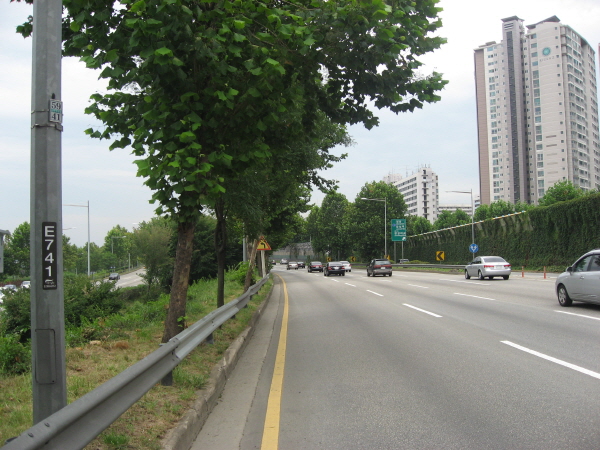 올림픽대로(하일방향) 청담교 종점 지난 1575M 사진